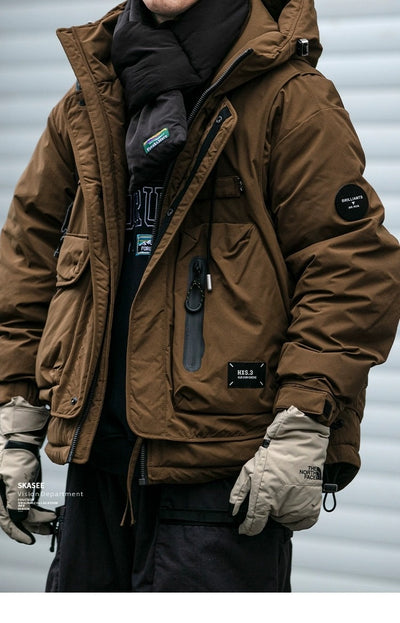 Chaqueta Acolchada de Trabajo Impermeable con Capucha y Múltiples Bolsillos - Image 20