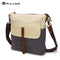 Bolsa de Lona Retro con Cuero - Maletín Impermeable Estilo Vintage para Hombre