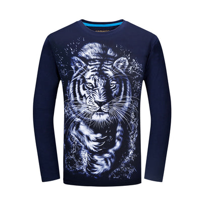 Playera de Manga Larga Estampado Tigre Blanco - Image 5