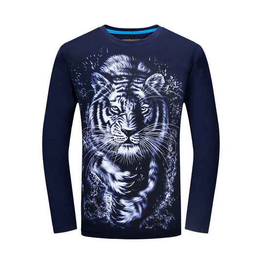 Playera de Manga Larga Estampado Tigre Blanco - Image 5
