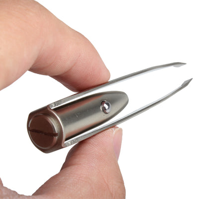 Pinza Depilatoria LED con Luz para Cejas y Pestañas - Acero Inoxidable YF2021 - Image 4