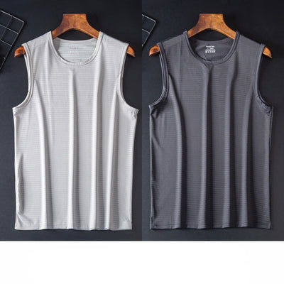 Camiseta Deportiva Holgada Transpirable de Talle Grande sin Mangas - Image 30