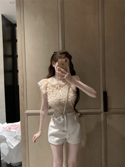 Blusa Elegante con Lazo Francés y Cuello de Solapa en Chifón - Image 14
