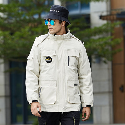 Chaqueta Impermeable 3 en 1 Talla Grande Acolchada - Image 6