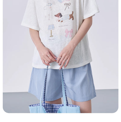 Camiseta Suelta con Estampado de Lazos de Algodón Puro - Image 7