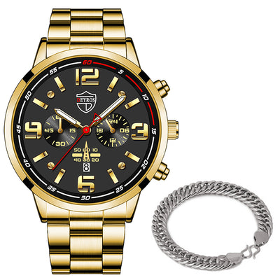 Reloj de Cuarzo para Hombre con Banda de Acero y Calendario Luminoso - Image 16