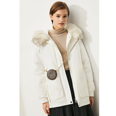 Chaqueta Corta con Cuello de Pelaje Cálido - Image 7