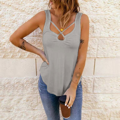 Blusa Camiseta Básica Mujer Colores Sólidos Estilo Europeo - Image 4