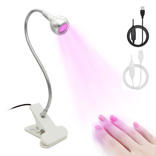 Lámpara UV de Cuello Flexible con Pinza para Uñas de Gel y Pegamento - Image 8