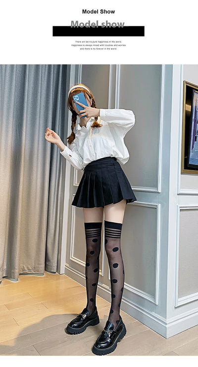 Medias Retro Caladas Punto Fino para Primavera y Verano - Image 9