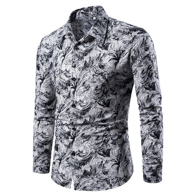 Camisa de Manga Larga con Estampado Floral para Hombre - Image 15