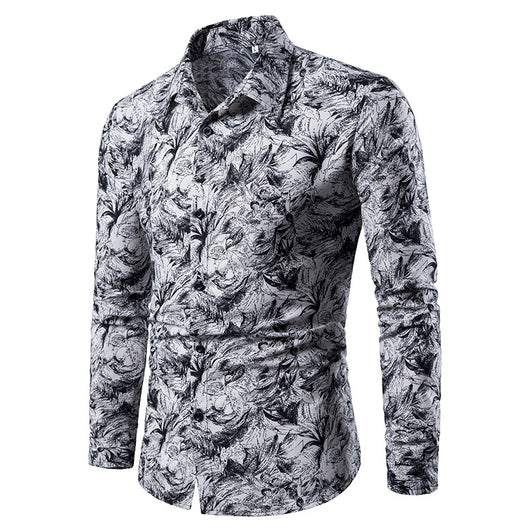 Camisa de Manga Larga con Estampado Floral para Hombre - Image 15