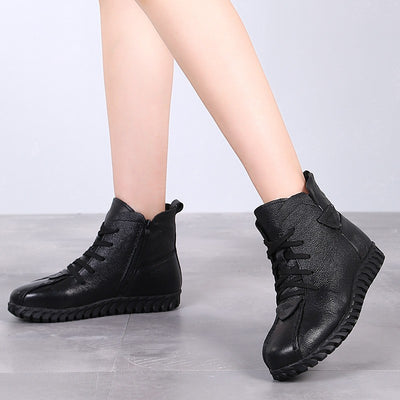 Botines de Cuero y Lana