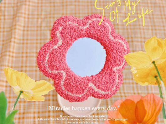 Kit de Espejo Decorativo con Flores DIY - Material para Manualidades - Image 4