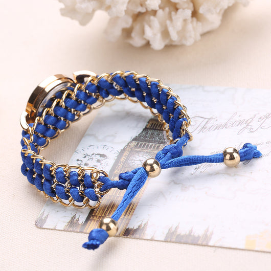 Reloj de Moda Casual para Mujer con Cadena de Cuerda Tejida y Movimiento de Cuarzo - Image 7