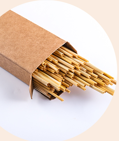 Pack 100 Pajitas Reutilizables de Fibra de Trigo Natural 20cm - Image 5