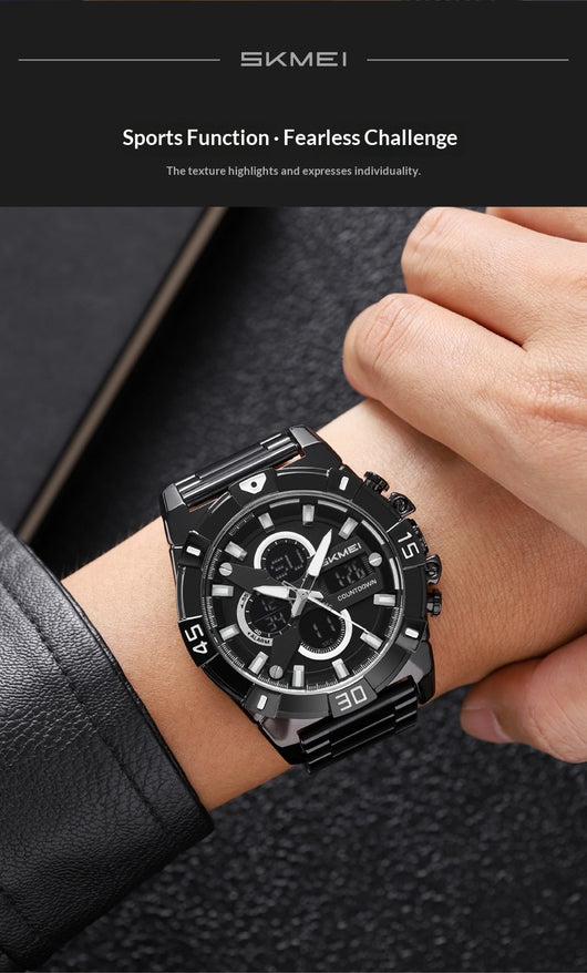 Reloj Cronógrafo Deportivo Electrónico para Hombre con Correa de Acero - Image 14