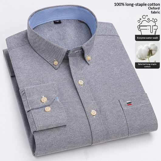 Camisa Cuadriculada Casual de Manga Larga para Hombre Talla Grande - Image 7