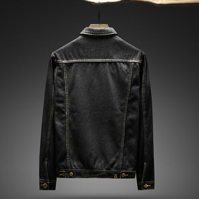 Chaqueta de Mezclilla Slim Fit en Terciopelo Grueso y Cálida para Hombre - Image 2