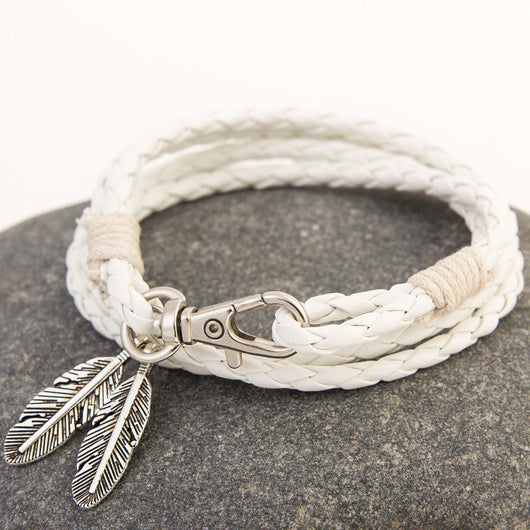 Pulseras de Amistad con Cuero y Amuletos - Brazaletes de Moda - Image 7
