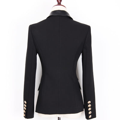 Blazer de Cuero PU con Costuras Reforzadas - Image 2
