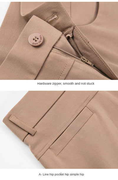 Pantalones de Cintura Alta Elásticos en Colores Sólidos para Mujer - Image 17