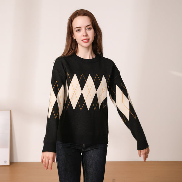 Suéter Mujer Cuello Redondo Abrigo Otoño Invierno Grueso