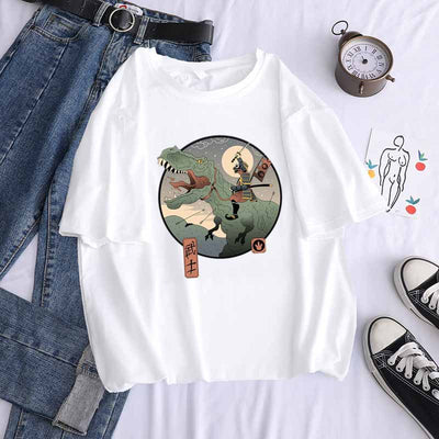 Camiseta Suelta de Cuello Redondo y Manga Corta - Image 2