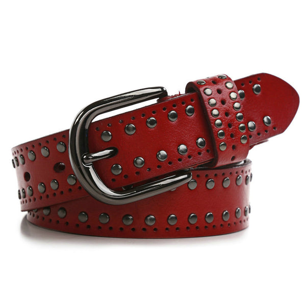 Cinturón Casual con Remaches - Estilo Personalidad Fashion