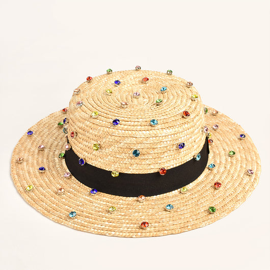 Sombrero Tejido con Incrustaciones de Diamantes - Image 6