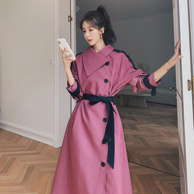 Abrigo Elegante Hasta la Rodilla Estilo Coreano Primavera Otoño - Image 13