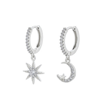 Aretes Asimétricos de Luna y Estrella - Image 7