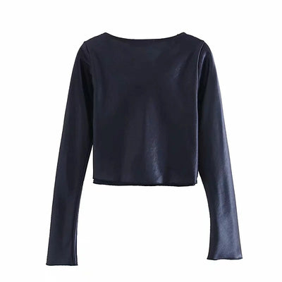 Conjunto Casual: Blusa Manga Larga + Falda de Satén - Image 12