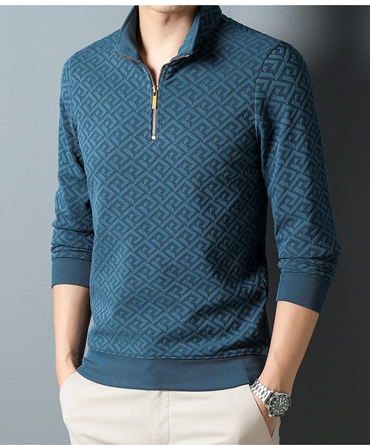 Camisa Casual con Cuello de Solapa y Cierre de Cremallera para Hombre - Image 13