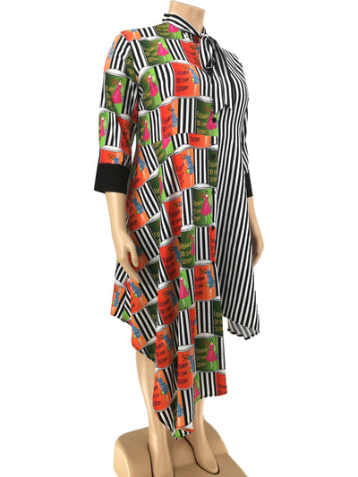 Falda Camisera con Rayas Estampadas - Image 9