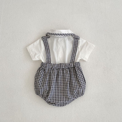 Blusa Cuello Babydoll con Efecto Dos Piezas a Cuadros - Image 8
