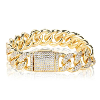 Pulsera Doble Fila de Zirconia Chapada en Oro 18K - Cadena de Cobre - Image 4