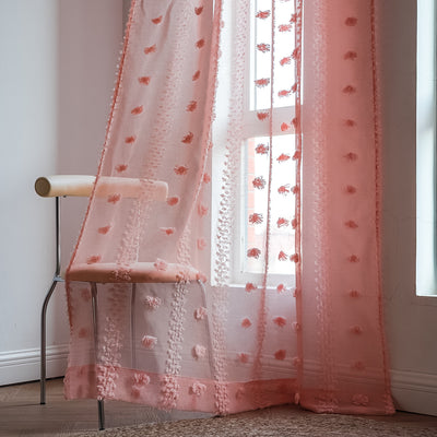 Cortinas Bohemias Texturizadas con Bordado Floral - Image 15