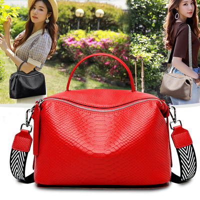 Bolso Bandolera de Cuero Genuino para Mujer - Diseño Minimalista y Versátil - Image 10
