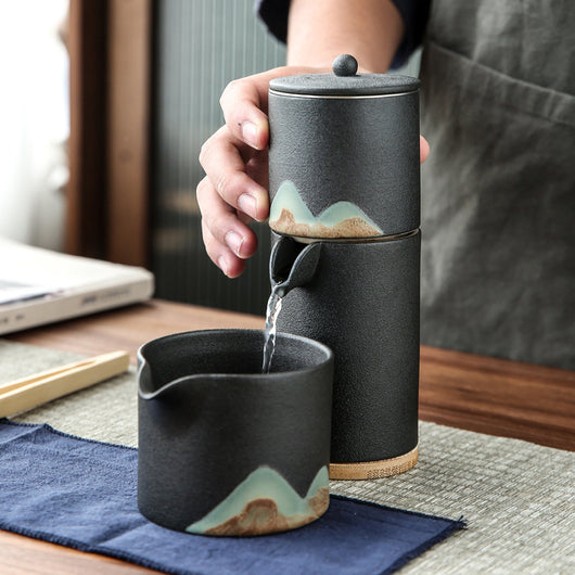 Juego de Té Automático Lazy Glaze - Portátil para Viajeros - Image 3