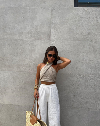 Top Halter de Lino Versátil para Mujer - Diseño Minimalista - Image 8