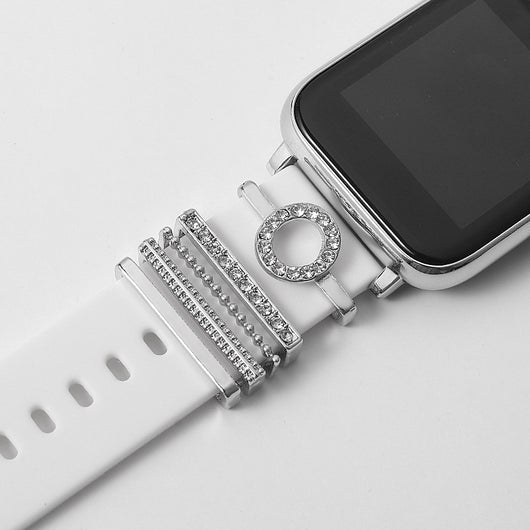 Correa de Silicona con Diamantes y 26 Letras - Pulsera Fashion en Aleación - Image 32