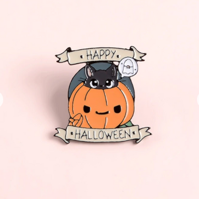 Broche Calabaza Halloween con Esmalte y Efecto Goteo - Image 8