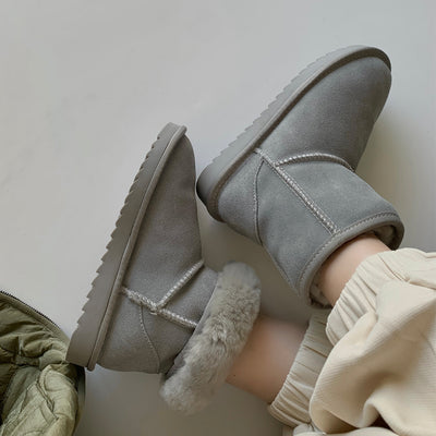 Botas de Nieve para Mujer con Plataforma de Cuero y Forro Polar - Image 15