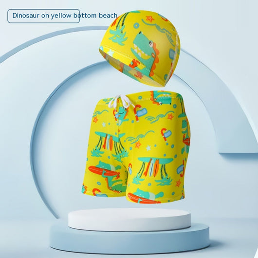 Traje de Baño Infantil con Gorro de Natación para Vacaciones en Playa - Image 14