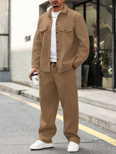 Conjunto Otoñal de Chaqueta y Pantalón Cargo para Hombre - Image 17