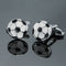High Quality Copper Material Negro And Blanco Enamel Football Cufflinks Negro and Blanco