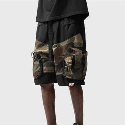 Pantalones Cortos Cargo Tácticos Multibolsillo Camuflaje para Hombre - Image 11