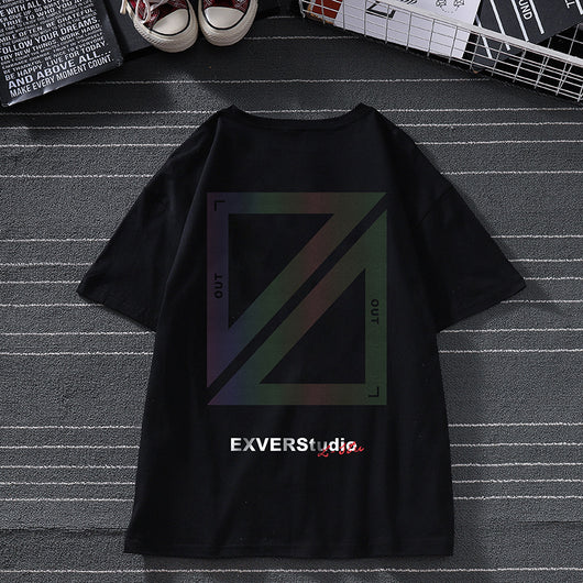 Camiseta Reflectante Láser Multicolor de Manga Corta - Image 9