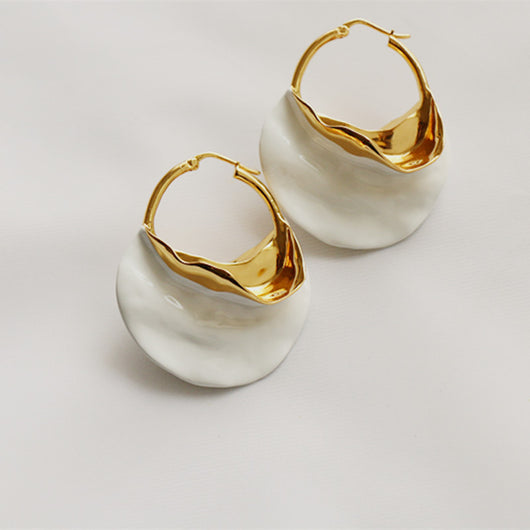 Aretes Retro Grandes Estéreo para Mujer - Image 5